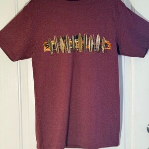 Newport Burgundy Surfboard Graphic Tee
